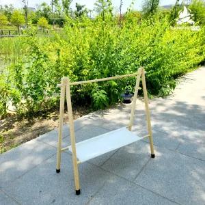 캠핑지구 감성 우드 인디언행어M 행거 원목 선반 식기 차박 조리도구 건조대 걸이 용행거