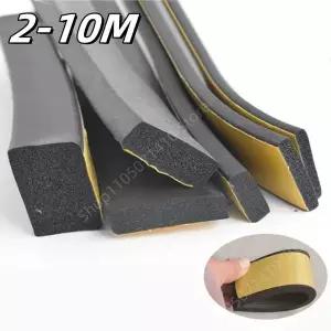 2-10M EPDM 고무 스폰지 도어 창문 씰 스트립 방음 충돌 방지 자체 접착 테이프 벽 단열재 음향 폼 패드