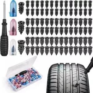 85PCS 어 수리 나사 펑크 세트 진공 자동차 고무 못 튜브리스 도구 키트 오토바이 트럭용