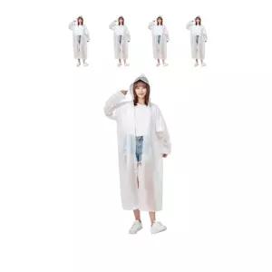 우산을 쓸수 없을때 착용하는 다회용 우비 X 5개입행사우의 방수 남녀공용 공용 단체 수학여행 학생 콘서트