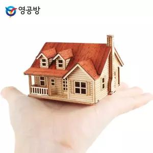 미니 웨스턴 하우스2모형완구 방학숙제 목재 조립키트