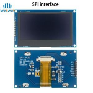 2.4 인치 128x64 OLED 디스플레이 모듈 SSD1309 Arduino UNO R3 C51 용 7 핀 SPI/IIC I2C 직렬 인터페이스