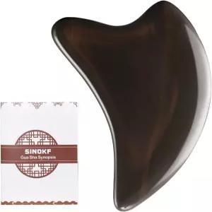 SINOKF Bian Stone Gua Sha 페이셜 도구 스크래핑 마사지 얼굴 Guasha 보드 플레이트