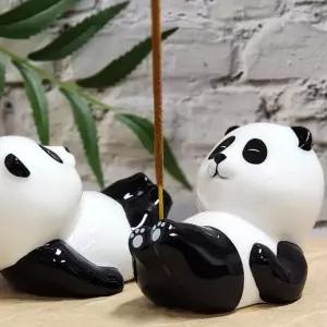 판다 인센스스틱홀더 도자기받침 미니 향초 인대꽂이 향대 인트레이 도자기인 인대 홀더 인받침 인선물 받