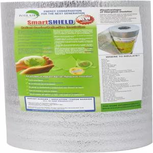 SmartShield - 5mm 24인치 X25피트 폼 코어 반사 단열 롤 R-8 HVAC 덕트 랩 단열재 순수 알루미늄
