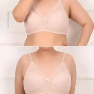 빅사이즈 노와이어 플라워 레이스 날개 3단 브라3단 브래지어 여성속옷 여자속옷