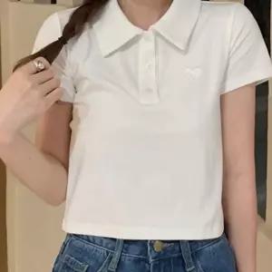 러블리 여성 크롭 카라 반팔 티셔츠 RNR-0048여자티 반팔티 넥티셔츠