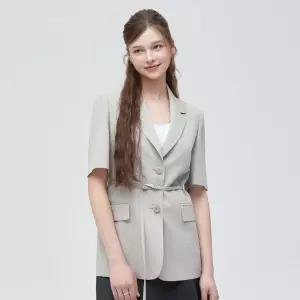 로엠 린넨라이크 반팔자켓_RMJKF25R11