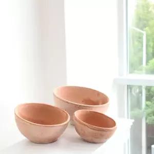 이태리 수제토분 반구 사선 다육이 20x11cm 꽃화분 집들이선물인기제품 베란다꾸미기 집에서키우는식물