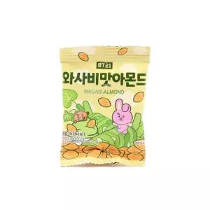 (튼튼)BT21 와사비맛아몬드 10g(1타 20개입)과자 간식 술안주 견과 어른 온가족 패밀리 디저트 가공