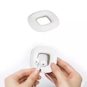 이어폰 줄정리 감개 홀더 6.4x6.4cm 1개 아이보리 선감개 충전기 마우스 정리
