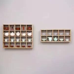 벽부착 찻잔장 진열장 머그잔 10칸 10x10cm 디스플레이 앤티크 1 원목 다기꽂이 6칸 리필