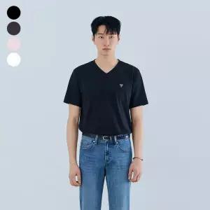 게스 진 남여공용 브이넥 투명 미니삼각 쿨반팔 티셔츠 MQ2K9490