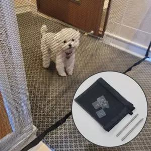 강아지 투명 그물 울타리 소형 안전문 펜스고양이 베란다펫도어 애견 현관문 방문도어 가드 반려 애완 전문