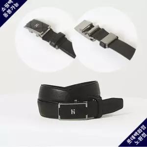 [롯데백화점]헤지스ACC [선물포장] 블랙 퀼팅 소가죽 자동벨트 HJBE3E253BK