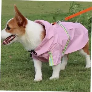 강아지 레인코트 구명조끼 XL 중형견 애견 발광 우비 비옷 1P