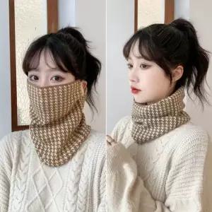 골프 자전거 목도리 바라클라바 워머 체크 하운드 방 니트머플러 스카프 기모장갑 털모자