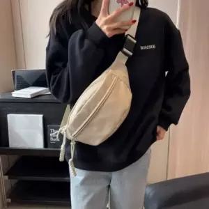 스트링 힙색 심플 크로스백 데일리 슬링백 여행 출근 등산힙색 남자슬링백 여성힙색