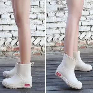 남녀공용 발편한 5.5cm 키높이 레인부츠 쿠션 고무 여름 장마 식당 주방 바다 낚시 방수