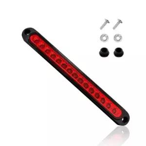 SUVnie 10 15인치 LED 트레일러 브레이크 테일 라이트 바, 스톱 턴 시그널 어셈블리, 방수 식별 클리어런스 스트립 라이트, 트럭 RV SUV용 유니버설 카 액세서리(빨간