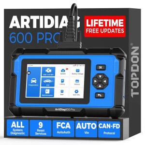 TOPDON ArtiDiag600 Pro, 모든 시스템을 위한 OBD2 스캐너 진단 도구, 9가지 필수 유지 관리 기능이 있는 코드 리더 스캔 AD600S/AD500 업그레이드 버전, 평생 무료 업데이트