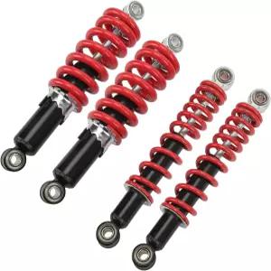 4PCS 전방 후방 서스펜션 쇼크 업소버 250mm 조절 가능한 더트 피트 자전거 ATV 카트 및 브래킷