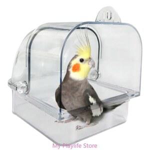 앵무새횟대 앵무새장용 걸이식 욕조 새장 목욕 대야 샤워실 깨끗한 스몰 장식용