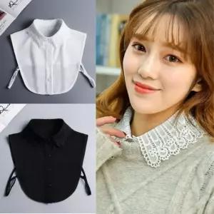 레이스 D 세로 페이크 셔츠 넥카라 넥카라 레이스카라 페이크셔츠 카라셔츠