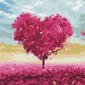 풍경보석십자수 사랑나무 2 (캔버스) 보석십자수 25x25