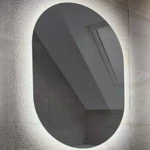 LED 타원형 거울 간접조명 욕실 화장대거울 3색 디밍 LED거울
