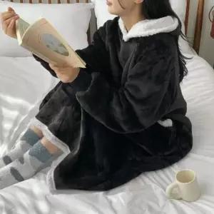 이불담요대형 입는 대형 롱 후드 담요 집순이 블랭킷 2color