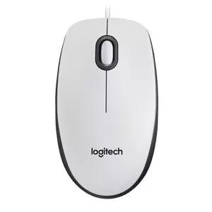 로지텍 유선마우스 M100R 화이트USB 사무실 가성비 노트북 소형 사무용 저소음 컴퓨터