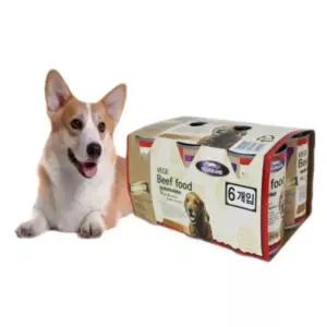 베게브랜드 세븐데이즈 소고기캔 400g x 6개습식통조림 성견 간식 주식 강아지