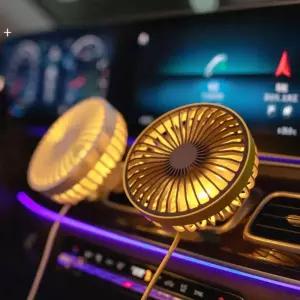 저소음 차량용 LED 써큘레이터 송풍구형 선풍기 에어컨바람 LED조명 USB용 써선풍기 써이터