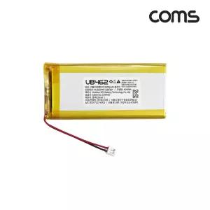 Coms 803986 충전지 3.500mAh 3.7V 리튬 폴리머 배터리전용밧데리 케이블형 2선 일체형 DIY제작용 전밧데리