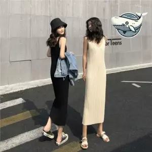 여성 여름 슬림핏 롱니트 원피스 캐주얼 봄치마 스프링치마 데일리스커트 롱스커트