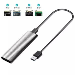 M2 SSD 케이스 NVME 인클로저 M.2-NVME PCIE M/B 키 2230/2242/2260/2280 RTL9210B 용 USB 3.1 어댑터