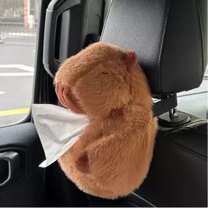 카피바라 휴지 케이스 차량용 인형 티슈 걸이소품 각커버 냅킨 인테리어선물 각티슈 센스있는집들이 새차