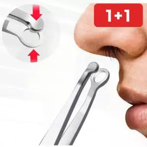 둥근 코털 가위 제거기 콧털 깎이 스텐 핀셋 족집게 미용 방지  1+1