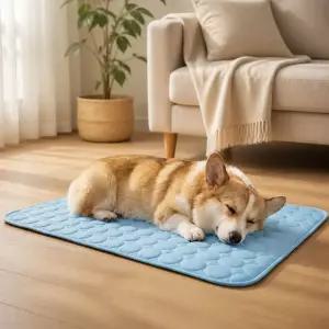 반려동물 아이스 실크 쿨매트 70x55cm 강아지 고양이 냉감 방석여름 애견