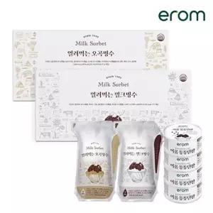 이롬 얼려먹는 밀크빙수(200mlX12팩)X1박스+오곡빙수(200mlX12팩)X1박스+통통단팥 120gX4캔