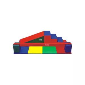 DJY 무지개 매트 세트/ 계단 미끄럼틀 저평균대 무지개매트 1장/ 120 x 240x 4cm