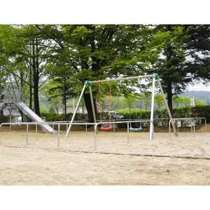 한별 그네 HBP1109R/ L300 H240cm 2인용 안전가이드포함 초등학교용 야외놀이시설