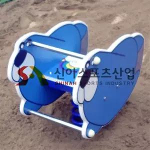 신아 S1714-10 흔들놀이 자작나무 물개 어린이집 유치원 초등학교 아파트 야외 놀이터 흔들목마 흔들말 말