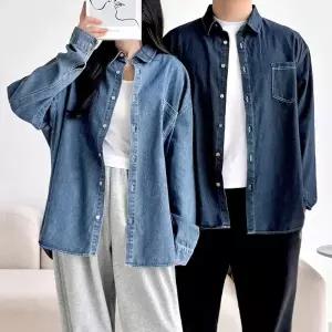 카멘 남녀공용 오버핏 데님 셔츠 청남방 SD-1004497