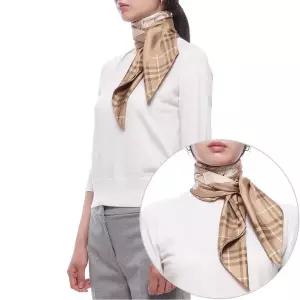 [버버리] 26SS 여성 EKD 실크 스카프 (8125815 FINCH BEIGE 26S)
