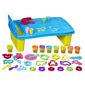 Play-Doh Play 'n 스토어 테이블 , 25개 이상의 액세서리, 8캔의 다양한 제품. 색상, 백 투 스쿨 교실 용품, 미술 및 공예품, 3세 이상(아마존