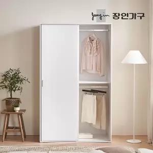 (희망일배송)장인가구 나드 1200 슬라이딩 키큰 옷장 2단 행거형