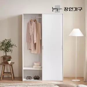 (희망일배송)장인가구 나드 1200 슬라이딩 키큰 옷장 긴옷 행거형