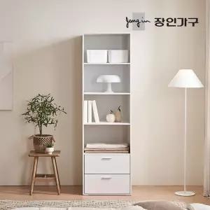 (희망일배송)장인가구 나드 600 2단서랍 키큰 옷장 오픈 선반형